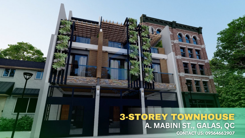 3BR 4 Baths 3-Storey Townhouse In Quezon City