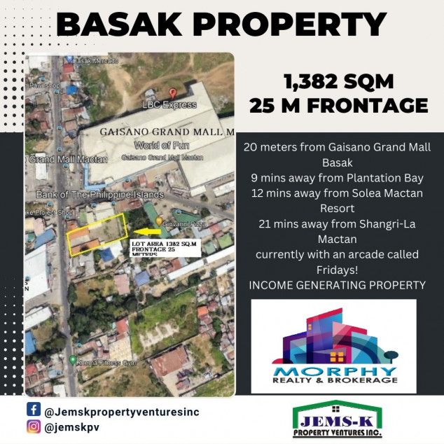 Property # 315 (A) - Commercial Lot for Sale in Basak, Lapu-Lapu City