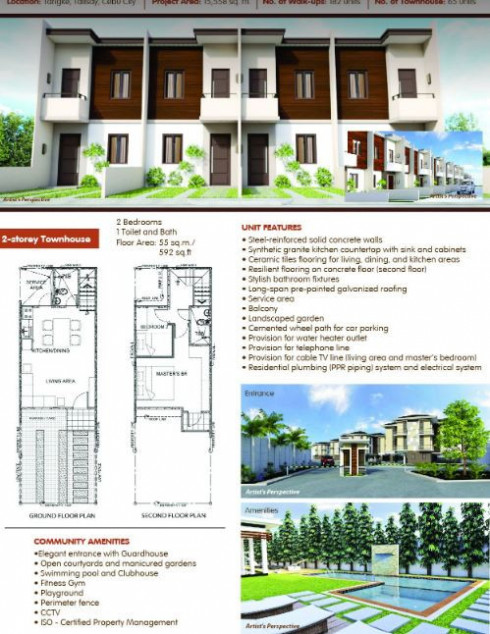 CODE # 244 For Sale 2 Bedroom Townhouse in Almond Drive, Brgy. Tangke, Talisay City, Cebu