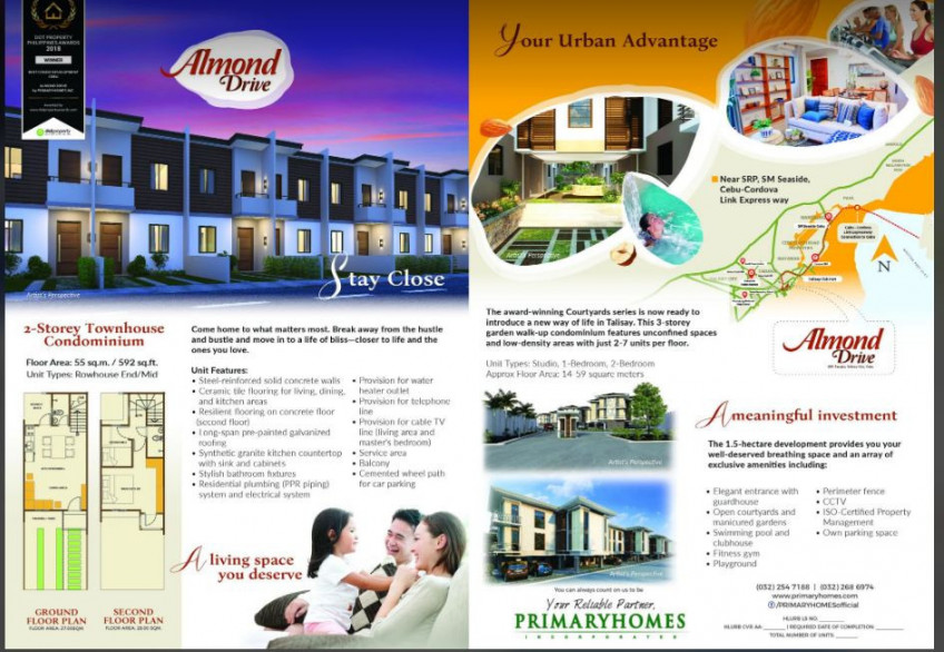 CODE # 244 For Sale 2 Bedroom Townhouse in Almond Drive, Brgy. Tangke, Talisay City, Cebu