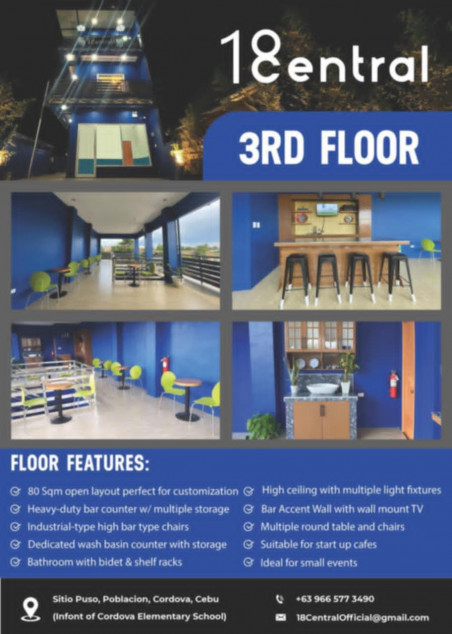 PROPERTY # 11457 For Rent: Commercial Space in Barangay Poblacion, Cordova, Cebu