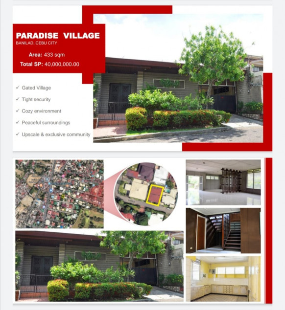 PROPERTY # 5048 - House for Sale in Paradise Village, Banilad, Cebu City