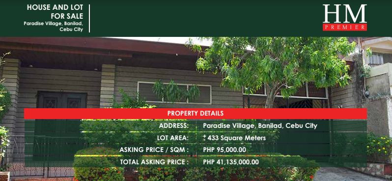 PROPERTY # 5048 - House for Sale in Paradise Village, Banilad, Cebu City