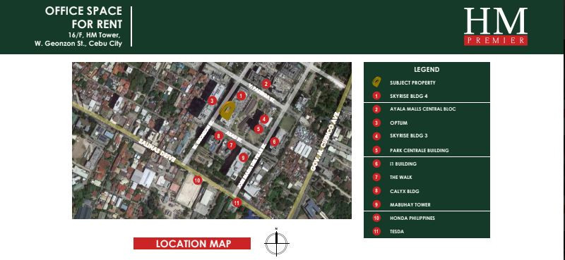 Property # 7072 -  For Rent Office in HM Tower, W. Geonzon St., Cebu City