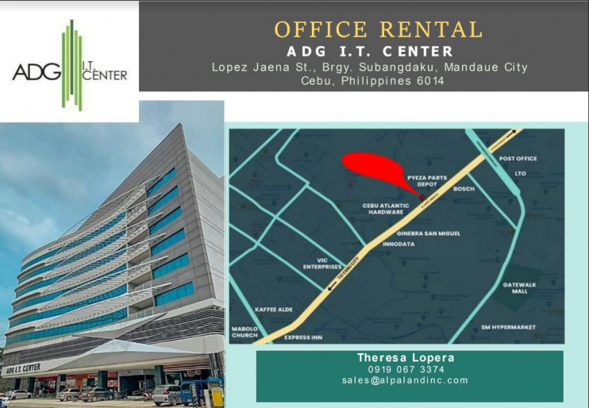 PROPERTY # 8065 - Office Space for Lease at ADG IT Center, Subangdaku, Mandaue City