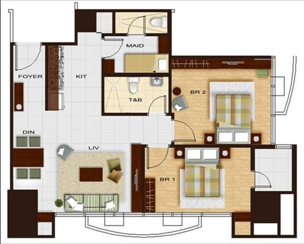 For Sale 3 BR BSA Twin Tower Condo With Parking In Mandaluyong City