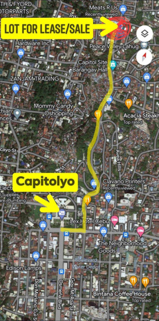 PROPERTY # 11321  For Rent: Commercial Lot in Peace Valley, Lahug, Cebu City