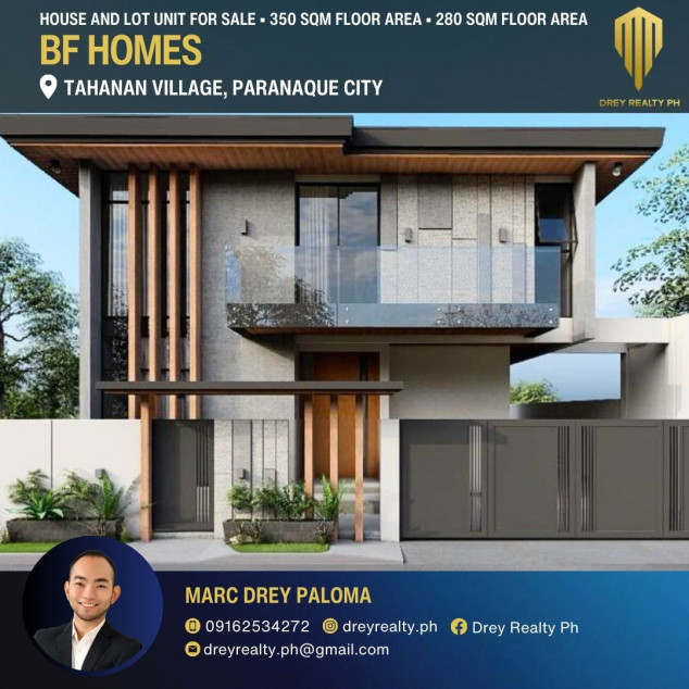 BF Homes Tahanan Village, 2 Storey 4 Bedroom, 4 Bathroom with 3 Parking Garage, Unfurnished For Sale