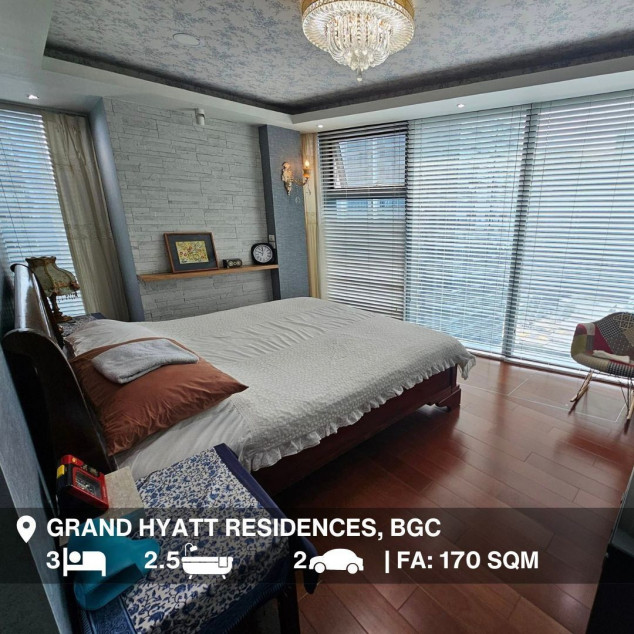 3 Bedroom Unit at Grand Hyatt Residences, BGC For Sale