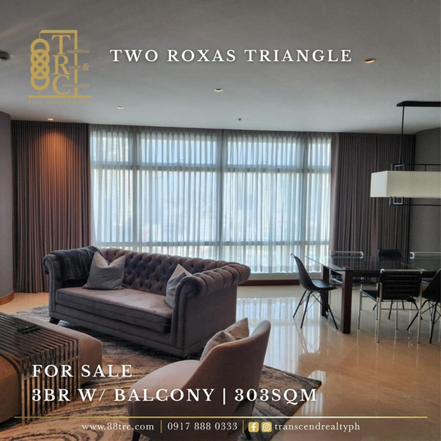 Two Roxas Triangle 3 Bedroom Unit for Sale