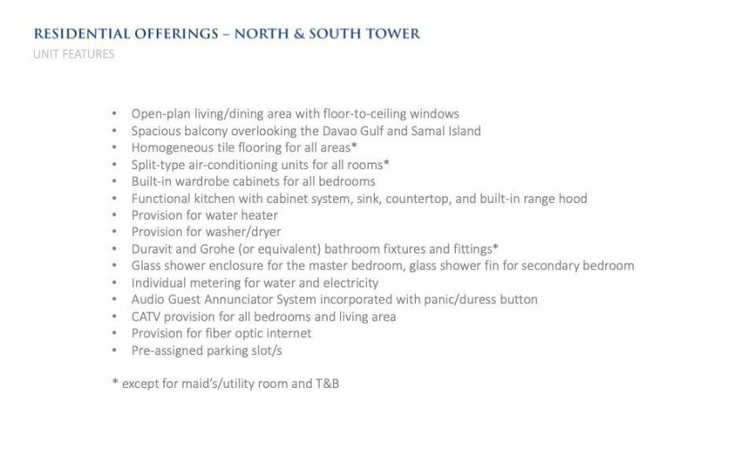 The Residences Azuela Cove 3br CornerSeaview Davao