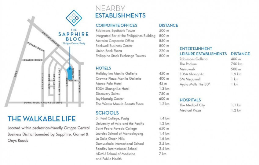 1-Bedroom Condo Unit For Sale At The Sapphire Bloc, Ortigas Center, Pasig