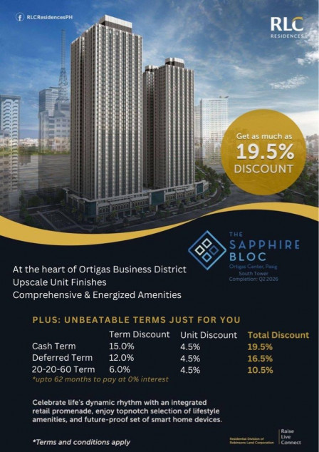 1-Bedroom Condo Unit For Sale At The Sapphire Bloc, Ortigas Center, Pasig
