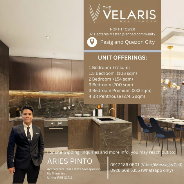 Condo Units For Rent at Velaris Residences Tower, Pasig City