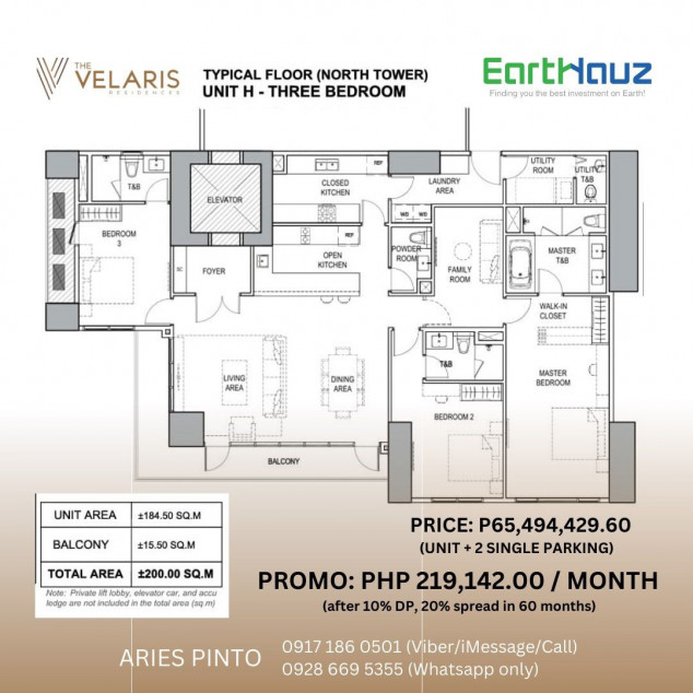 Condo Units For Rent at Velaris Residences Tower, Pasig City