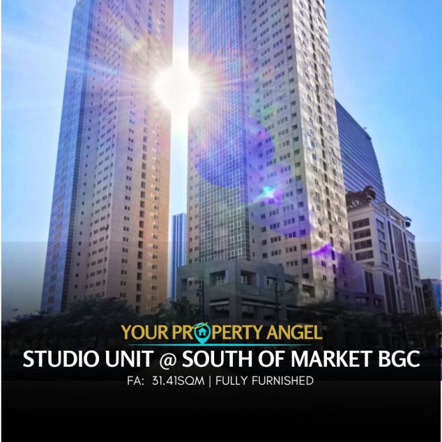 Fully-furnished Studio Unit at South of Market Residences in BGC For Sale