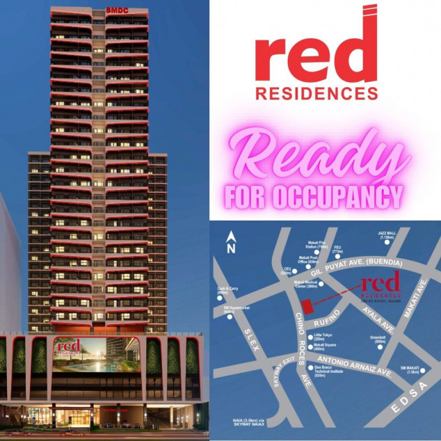 RFO 1 Bedroom Unit At Red Residences Chino Roces Makati City By SMDC Condo