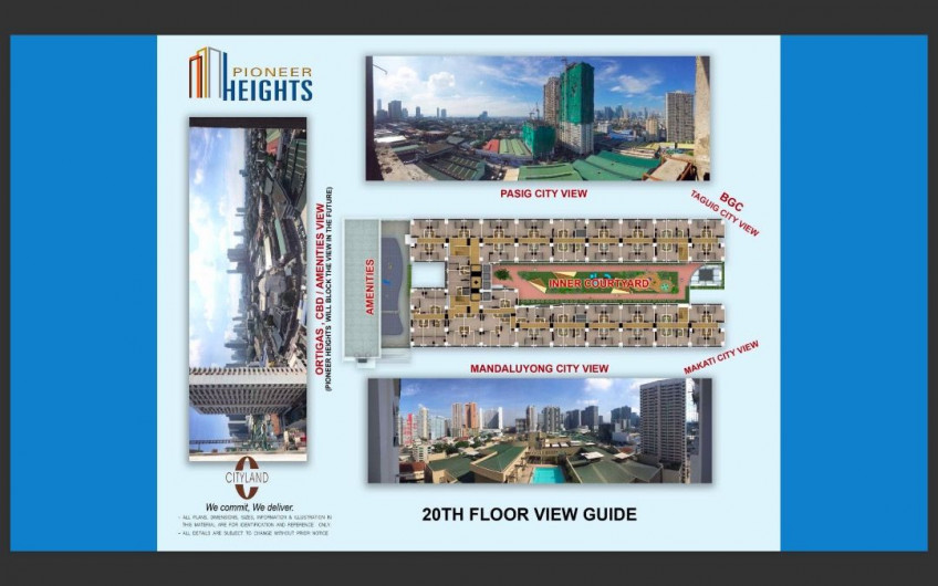 Cityland Pioneer Heights 1 1-Bedroom Condo near BGC, Ortigas, Pasig