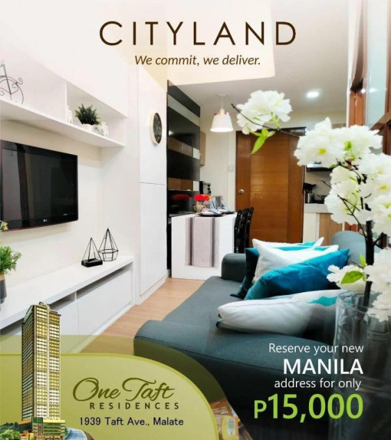 Cityland One Taft Residences Studio Condo in Taft Ave. Manila Ready For Occupancy