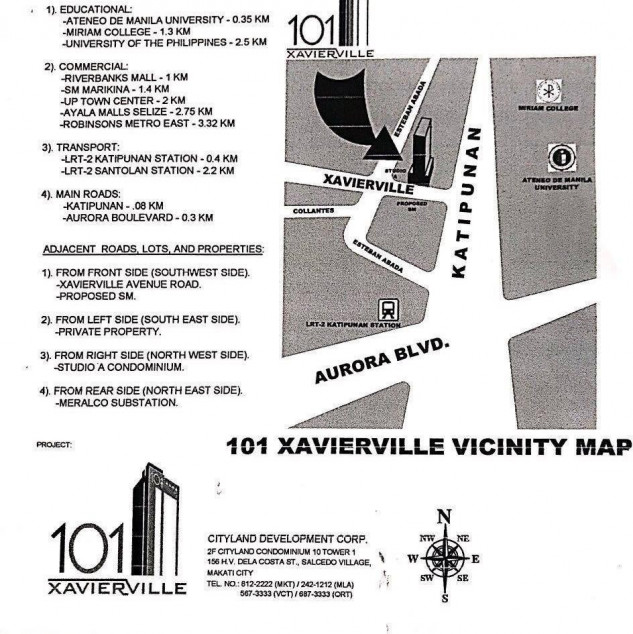 Cityland 101 Xavierville Studio Condo in Quezon City near Ateneo Ready For Occupancy