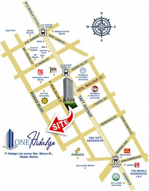 Cityland One Hidalgo Pre-Selling Condo in Manila near PGH PWU Taft