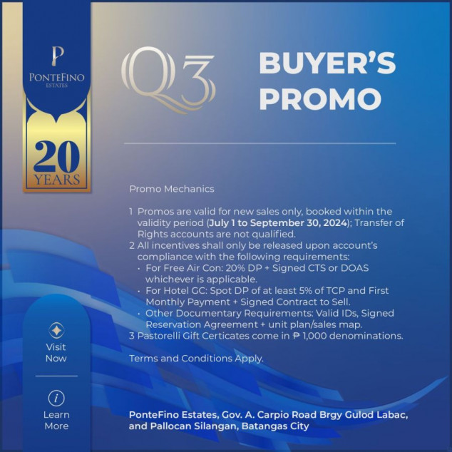 316 sqm. Prime Residential Lot For Sale at Park Avenue at The Mansions, Batangas City