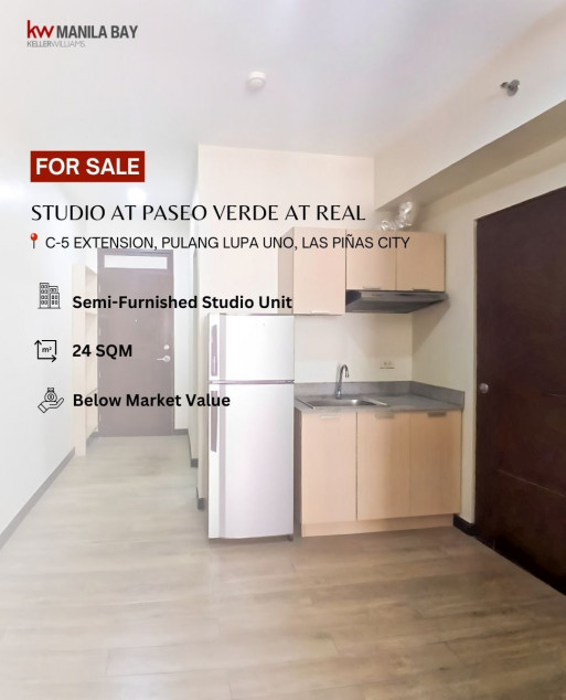 Studio Unit At Paseo Verde At Real Condominium, Las Piñas
