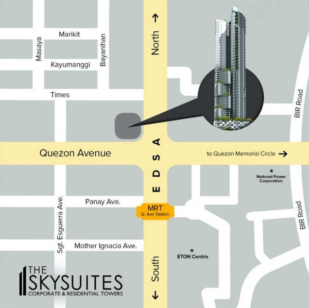 Brand New Office 413sqm Sale Sky Suites Edsa Corner, West Triangle, Quezon City