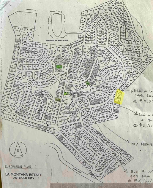 Rush For Sale Lot Area: 600 Sqm In La Montana Estate Antipolo City, Rizal
