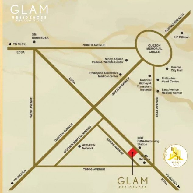 1 Bedroom Condominium Unit At Glam Residences In GMA Quezon City