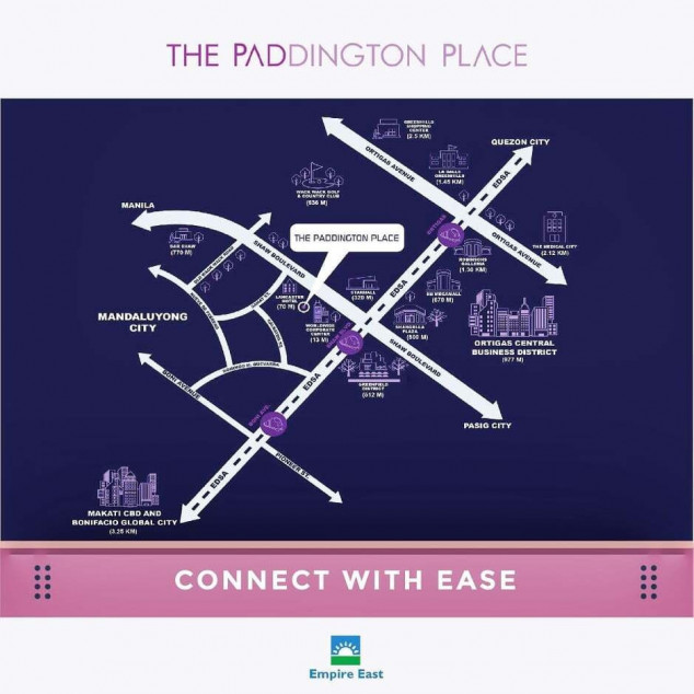 For Sale Shaw Mandaluyong Condo Paddington Place Studio nr. MRT, Megamall, BGC