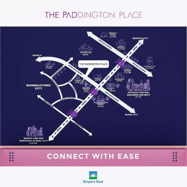 For Sale Shaw Mandaluyong Condo Paddington Place Studio nr. MRT, Megamall, BGC