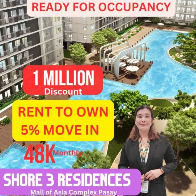Shore 3 Residences Rent to Own Condo in MOA by SMDC