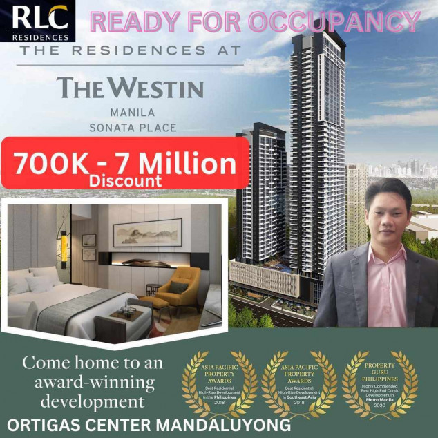 Westin Residences For Sale Condo in Ortigas by Robinsons Land