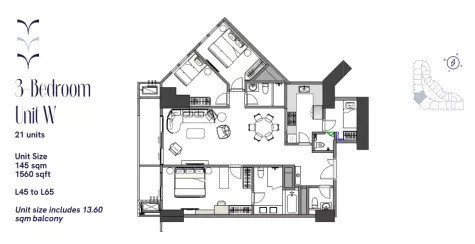 3 Bedroom for Sale Laya Residences by Shangrila Properties