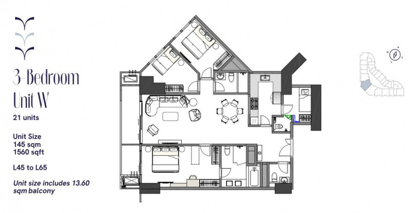 3 Bedroom for Sale Laya Residences by Shangrila Properties