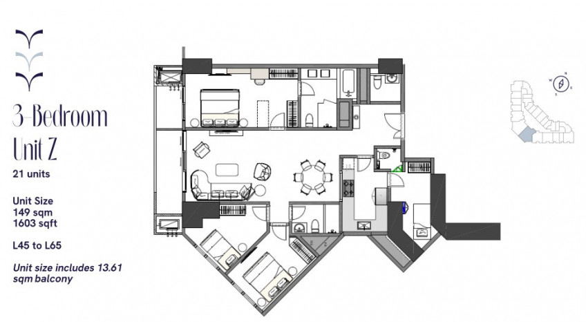 3 Bedroom for Sale Laya Residences by Shangrila Properties