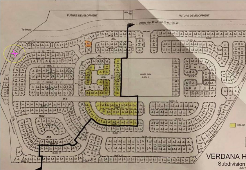 Lot For Sale In Verdana Homes Daang Hari