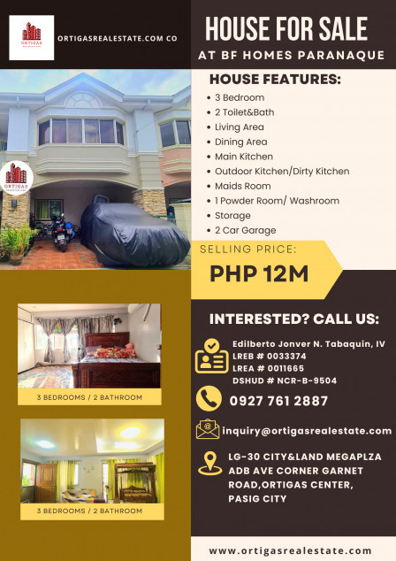 Hose and Lot - 3Bedroom in BF Homes Paranaque