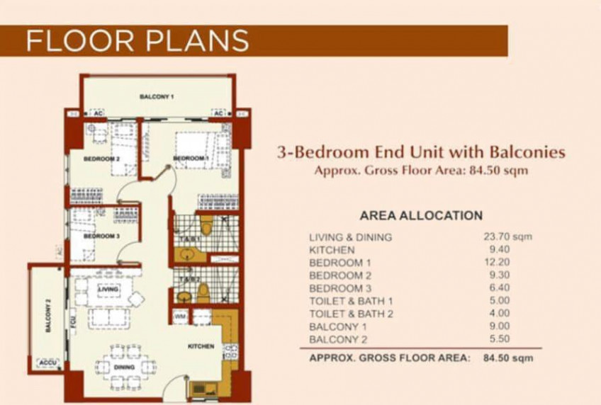 Clean Title RFO Furnished 3BR With Balcony For Sale At Brio Tower Makati