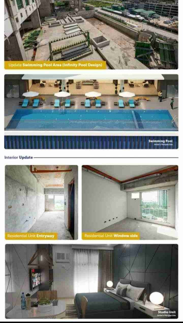 Studio Units 28K Monthly in Cirrus Residences Bridgetown Pasig City