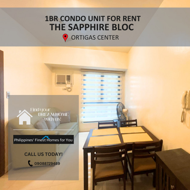 1BR Condo Unit at The Sapphire Bloc Ortigas Center for Rent