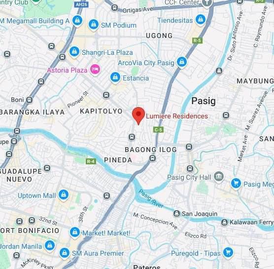 Clean Title RFO Furnished 2BR with Balcony & Parking FOR SALE at Lumiere Residences Pasig