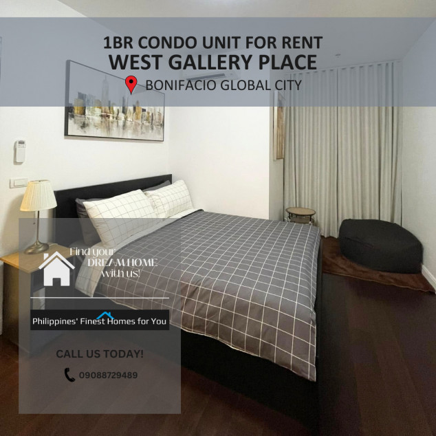 1BR Condo Unit at West Gallery Place BGC for Rent