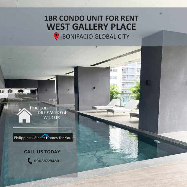 1BR Condo Unit at West Gallery Place BGC for Rent