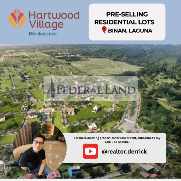 Prime Pre-selling Residential Lots at Hartwood Village Binan Laguna