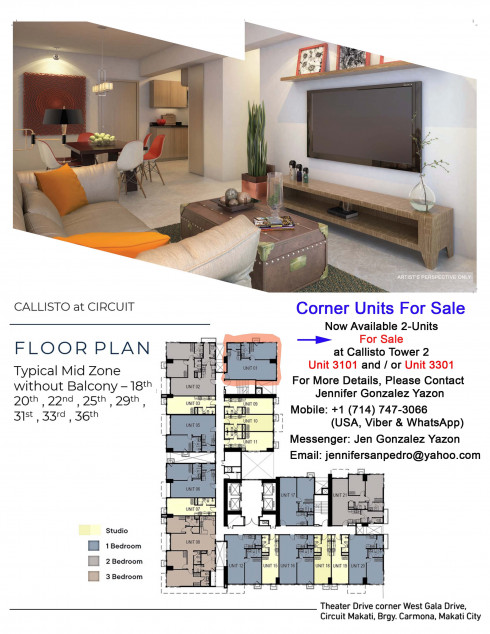 1-Bedroom Condominium in Callisto Tower 2 at Makati City