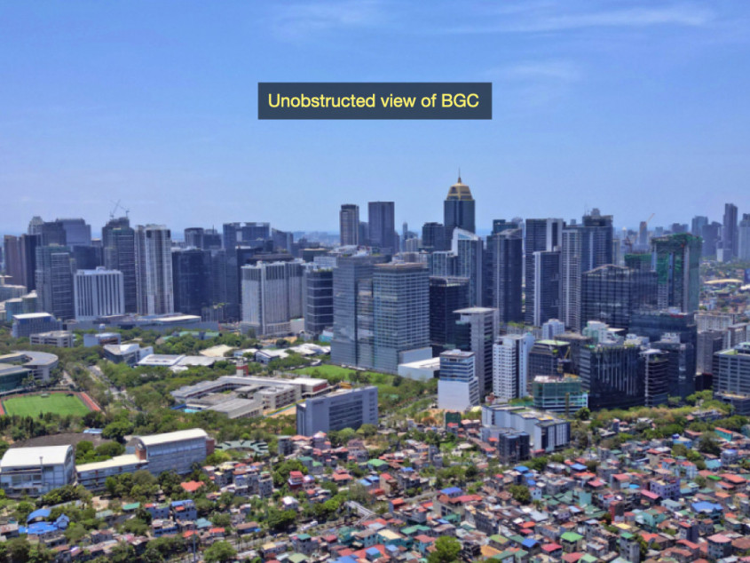 Large 4 bedroom penthouse with spectacular BGC view and 2-parking spaces.