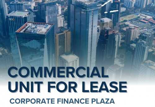COMMERCIAL UNIT FOR LEASE: CORPORATE FINANCE PLAZA In Ortigas, Pasig City