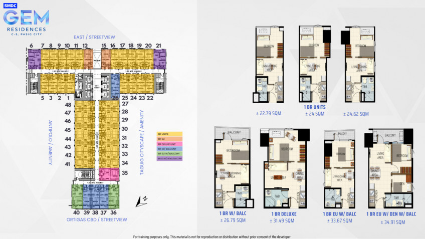 GEM Residencies Quezon City PASIG Condo 1 Bedroom